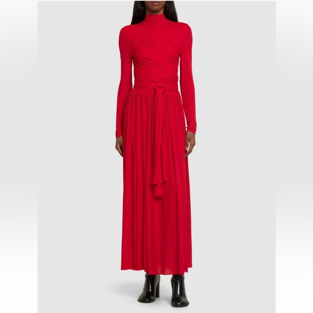 Proenza Schouler Meret jersey maxi dress Vibrant Red Long Sleeve Dress Size 8